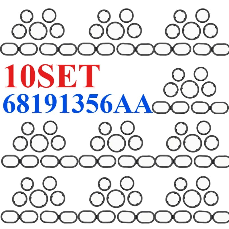 10SET 68191356 AA Per Chrysler 300 200 Dodge Jeep RAM Grand Cherokee Wrangler 3.6L V6 Adattatore Filtro Olio O Ring Guarnizioni Kit di Tenuta
