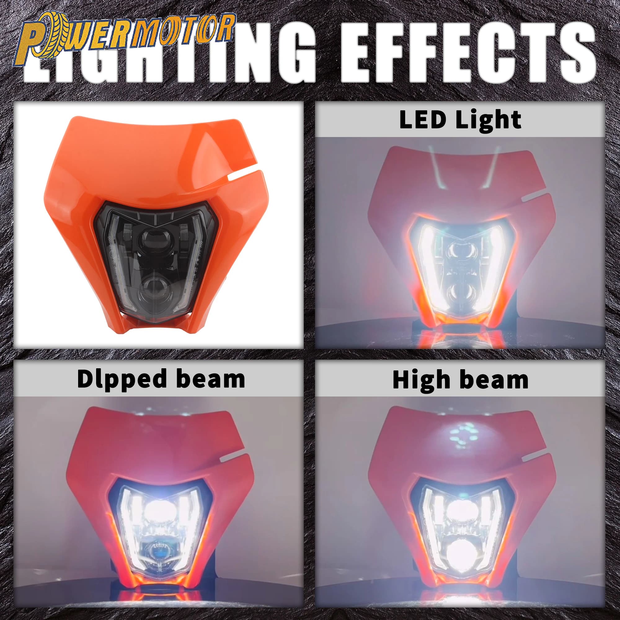Faro del motociclo LED Fascio Alto Basso Per KTM EXC SXF XC XCF 250 350 450 500 690 Enduro R SMC-R Motocross Faro Accessori