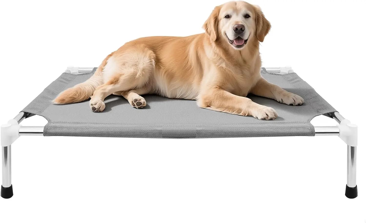 Cuccia rialzata per cani, lettino per cani di piccola taglia da interno/esterno, cuccia staccabile con piedini antiscivolo, in poliestere e cotone