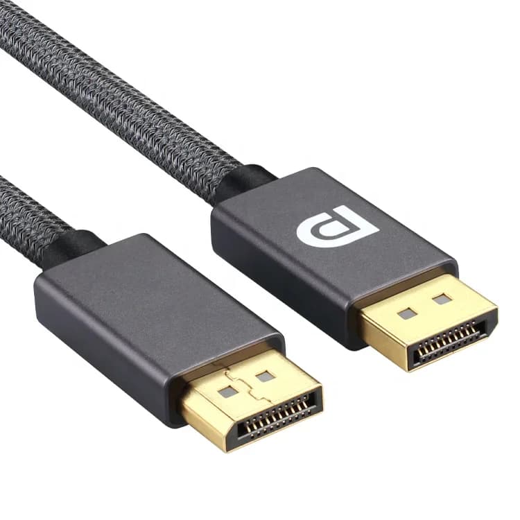 Cavo DisplayPort 8K 1.4 240Hz, cavo DP 2m 3m 8K@60Hz,4K@144Hz, cavo porta display intrecciato placcato oro per monitor da gioco portatile