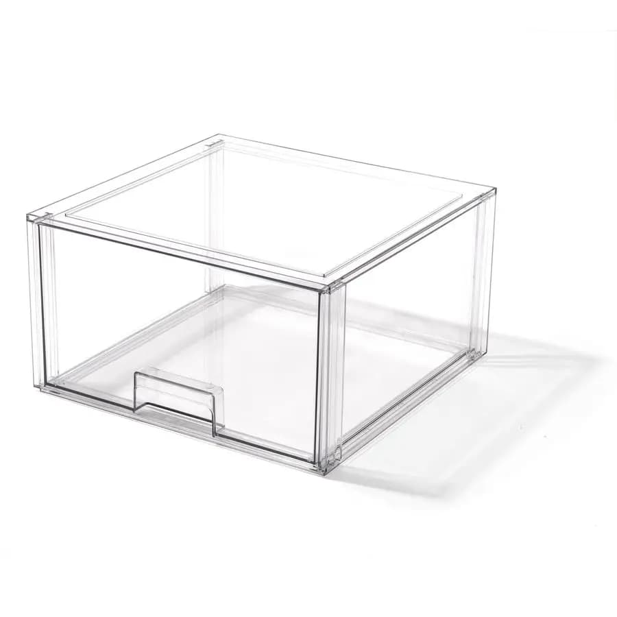 Cassetti Impilabili per Organizzazione, Contenitori Alti XL Grandi Trasparenti THE CRATE COLLECTION con Cassetti, Organizzatori per Bagno e Sotto Lavello