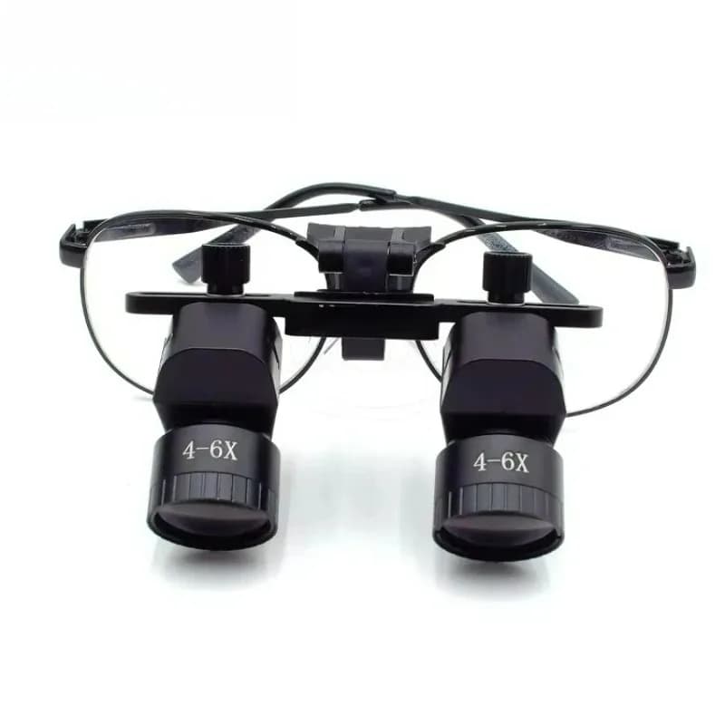 4X 5X 6X Lente di ingrandimento binoculare Lente di ingrandimento da 48 gradi 300-600 mm Distanza interpupilare regolabile con faro LED da 5 W