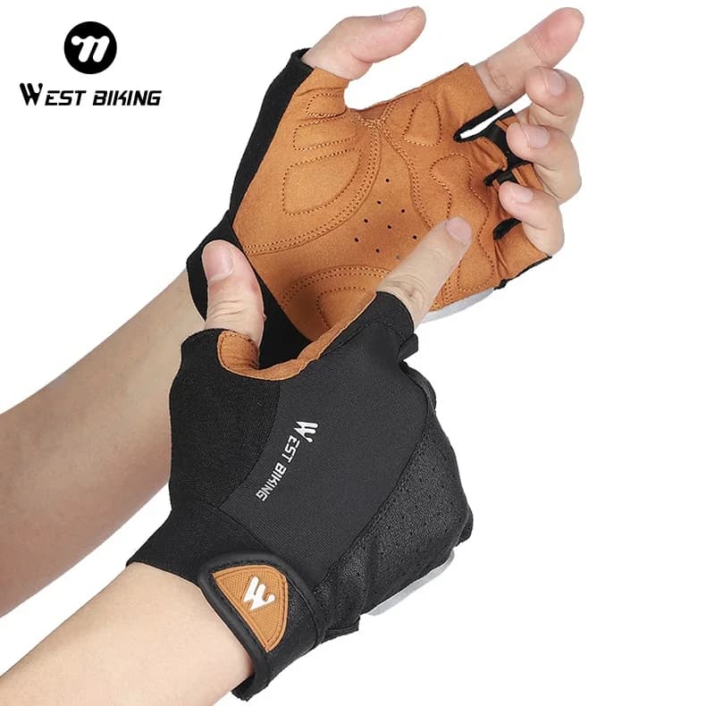 WEST BIKING Sports Bike Gloves Half finger Man Women Cycling Gloves MTB Race Fitness Gym Riding Bicycle Gloves for motorcycle