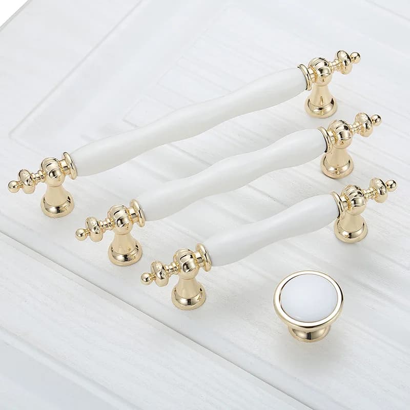 Maniglie e pomelli per porte in ceramica Maniglia per mobili nordici Maniglia per cassetti Manopola per armadio da cucina e maniglia Accessori hardware per comò
