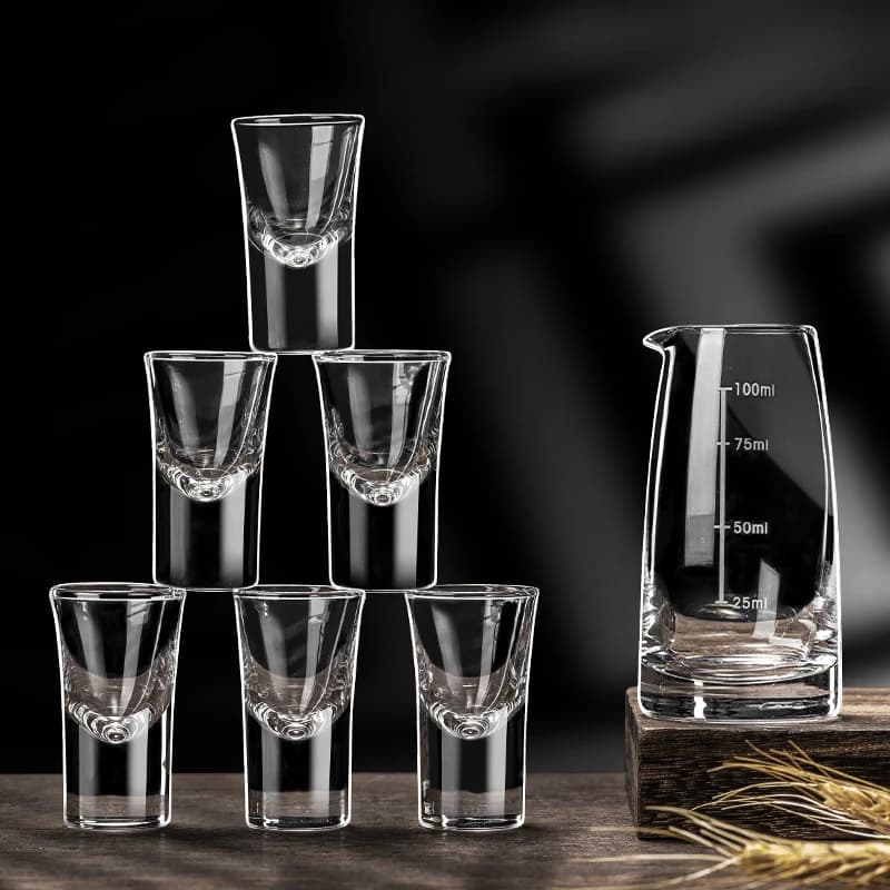 10ml/20ml/31ml di fascia alta bicchiere da whisky bar trasparente bicchiere da cocktail creativo piccolo bicchiere da vino addensato tazza di liquori scotch cup