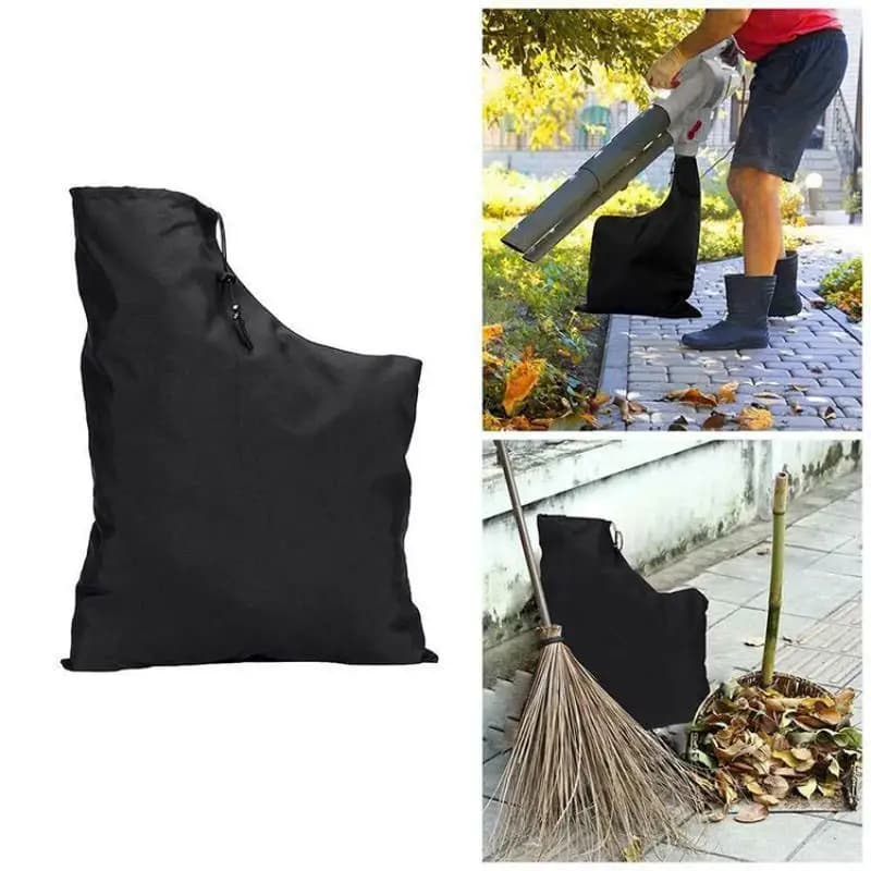 Borsa per aspirapolvere per soffiatore di foglie con cerniera Borsa per pulire il prato Attrezzo da giardino Borsa per la raccolta del trituratore di foglie da giardino con design a cerniera