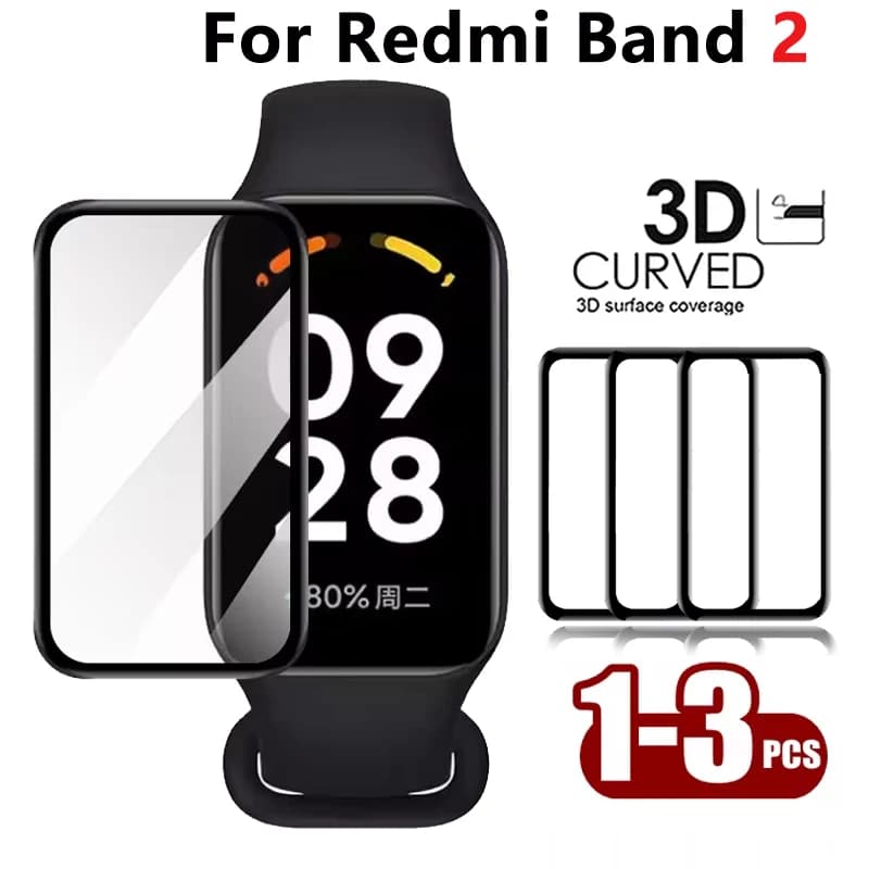 1-3 pezzi pellicola composita 3D per Redmi Band 2 SmartWatch protezione dello schermo pellicole per orologi in TPU morbido per Xiaomi Redmi Band 2 accessori
