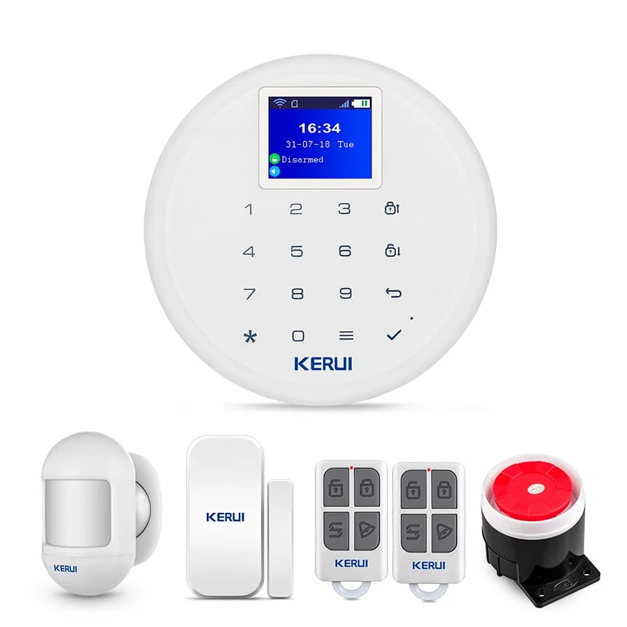 KERUI W17 Sistema di allarme wireless Tuya Smart APP Sicurezza domestica WIFI GSM Controllo remoto Antifurto funziona con ALexa
