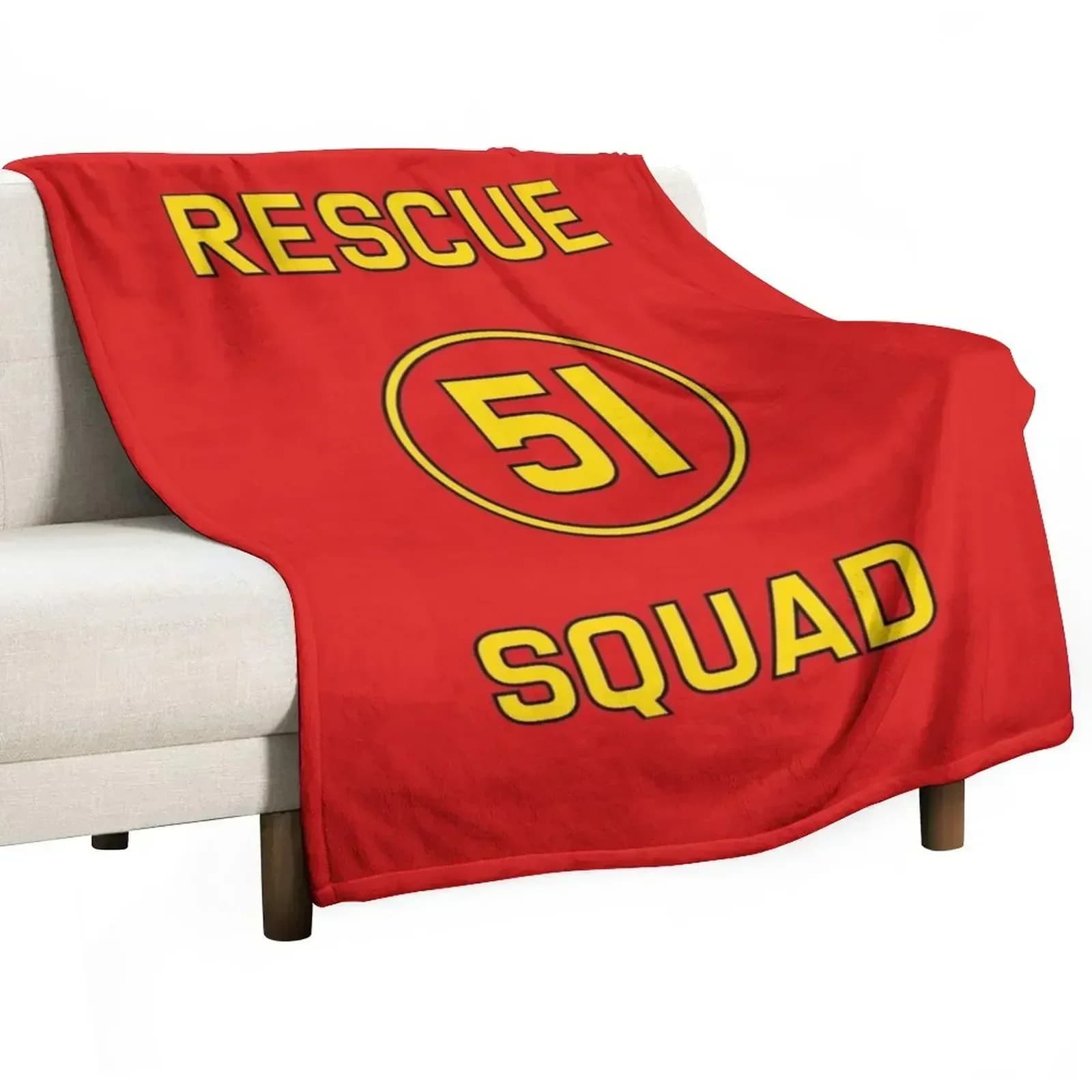 Emergency Squad 51 Rear of Truck Reproduction Logo Throw Blanket funny gift For Sofa Thin Sleeping Bag Designers Blankets