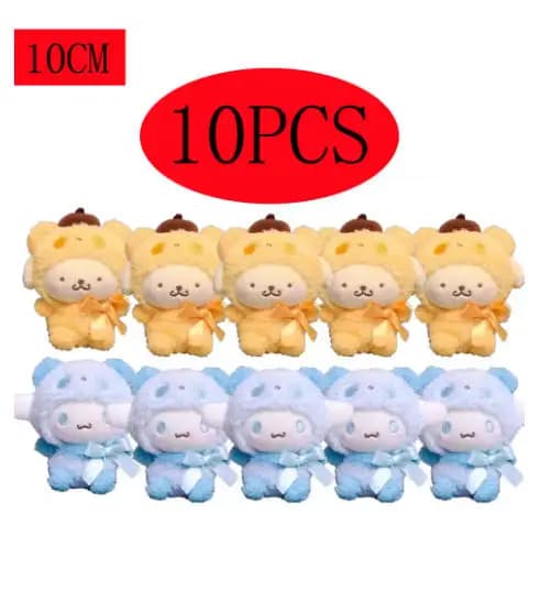 1-10 Pezzi Portachiavi Kawaii Sanrio, Portachiavi Anime Kuromi, Peluche Hello Kitty, Portachiavi Cinnamoroll, Ciondolo per Borsa, Piccolo Regalo