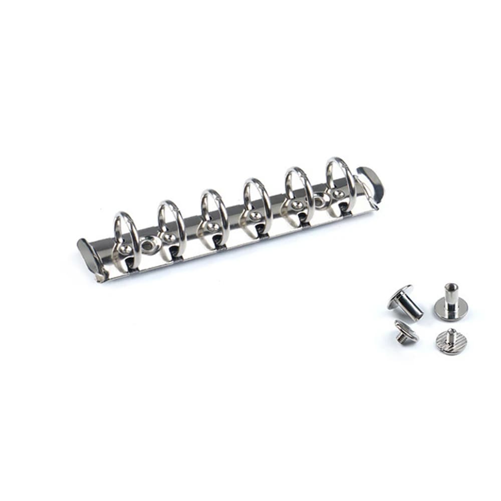 Clip per Cartelle Metalliche con Vite, Anelli a Spirale per Quaderni, Clip per Rilegatura, Anelli per Rilegatura, Cartelle ad Anelli a Fogli Mobili Ricaricabili