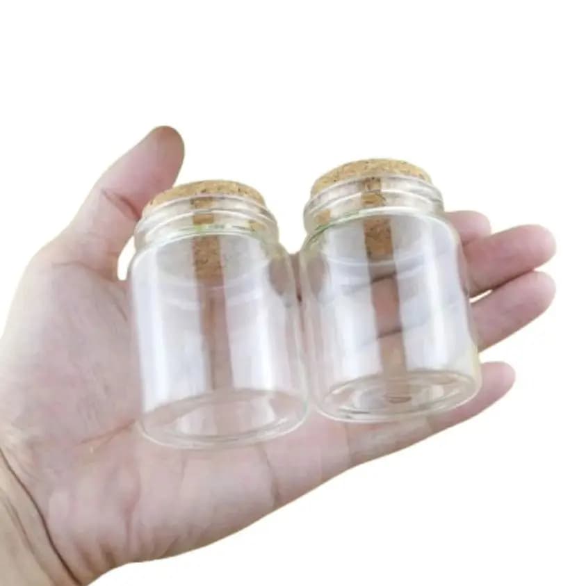 6/16 pezzi barattoli di spezie in vetro da 60 ml con tappi di sughero 47 × 60mm bottiglie di stoccaggio trasparenti per fiale decorative da cucina artigianato di erbe fai da te