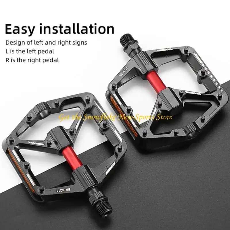 E56D Confezione da 2 pedali per biciclette leggeri Pedali da ciclismo professionali Pedali per bici da strada per biciclette