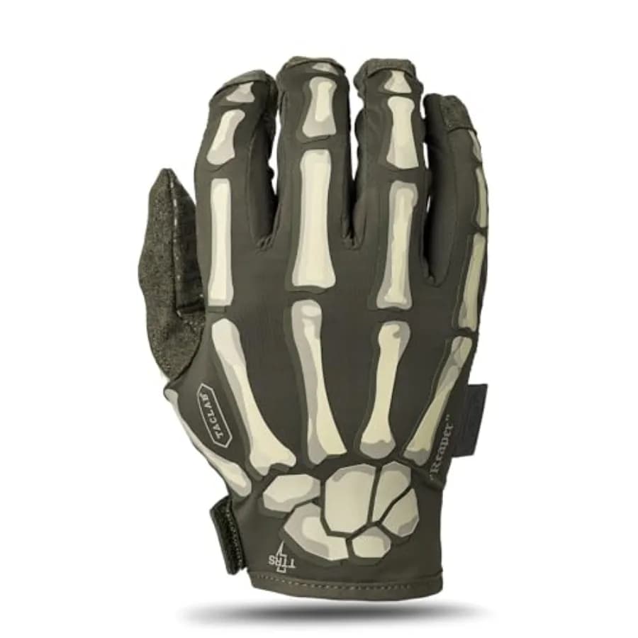 Reaper Skeleton Gloves Ultra-Grip, Breathable Riding Gloves for Motocross, MTB, Dirt Bike, Off-Road, BMX, Cycling Touchscreen,