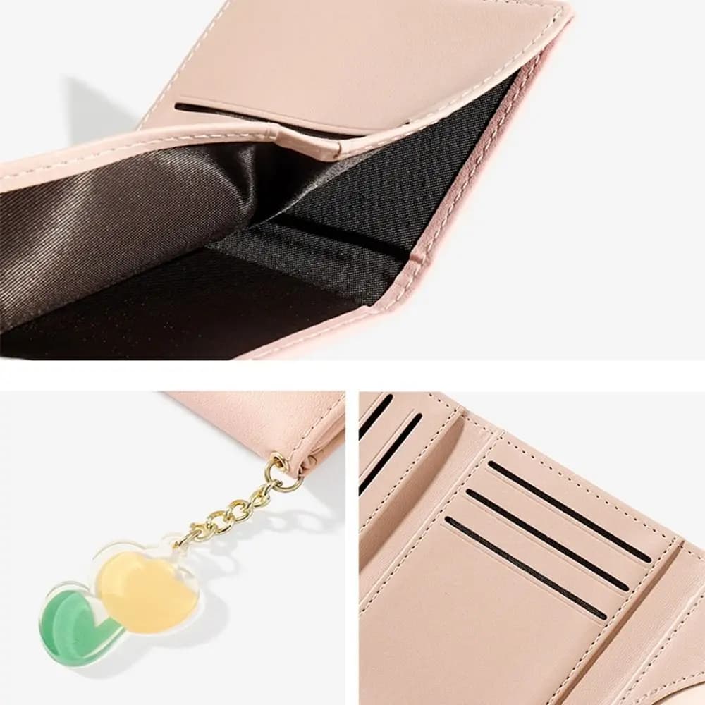Women Multi Card Pockets PU Leather Clutch Bag Folded Bag Credit Card Clip Short Coin Purse Card Holder Women Wallet