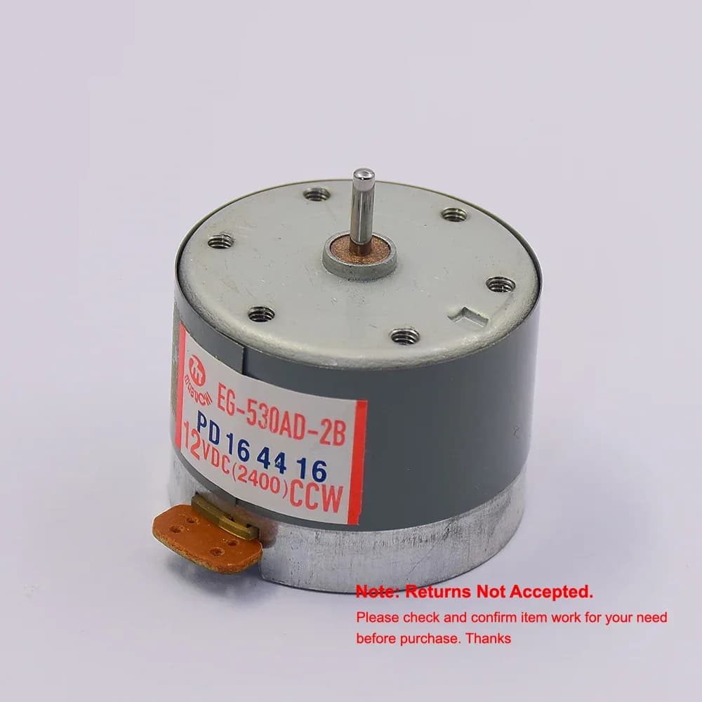Micro EG-530AD-2B Motore CCW DC 12V 2400RPM 35mm Motore mandrino rotondo per lettore registratore audio Capstan Tape Deck