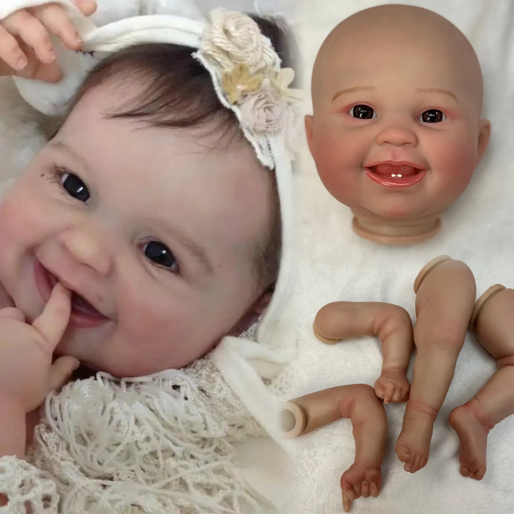 50CM Juliana Dipinto Bebe Reborn Doll Kit Carino Neonato Parti della bambola Morbido Vinile Reborn Doll Kit Semi-Finito FAI DA TE bambola giocattoli