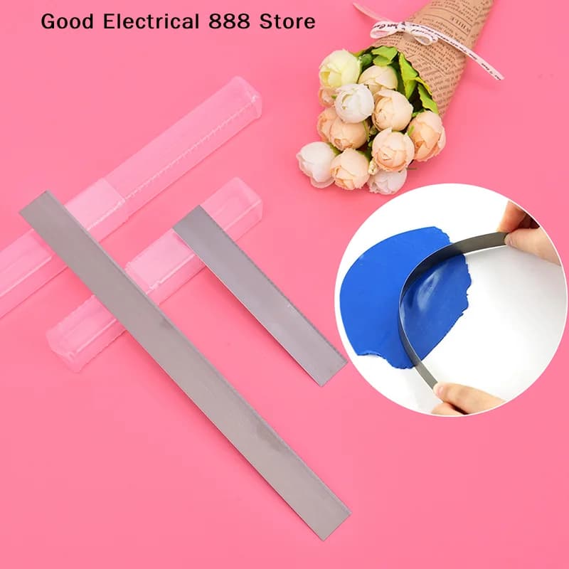 【GE】2Pcs 4"/8" Blade Tissue Cutters Handicraft Lovers Stainless Steel Clay Cutter Blades DIY Polymer Clay Cutting Tools