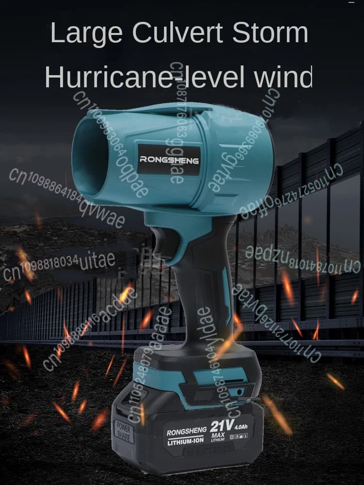 Ventilatore a getto Ventilatore turbo violento portatile Batteria da 18 V Ventilatore portatile wireless per pulire i capelli asciutti Ventilatore d'aria elettrico Jetdry