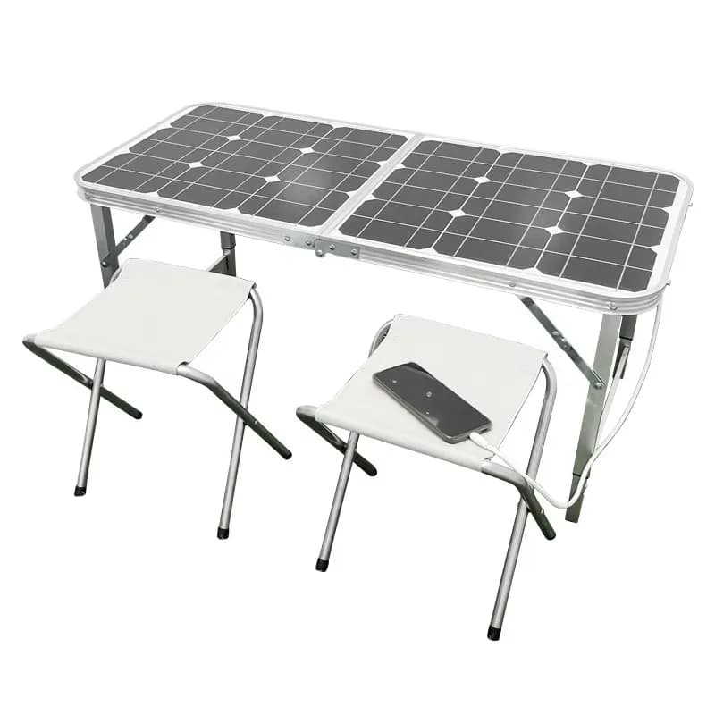Tavolo solare pieghevole universale portatile da campeggio esterno mono 100W 12V/18V Mini tavolo pieghevole con pannello solare