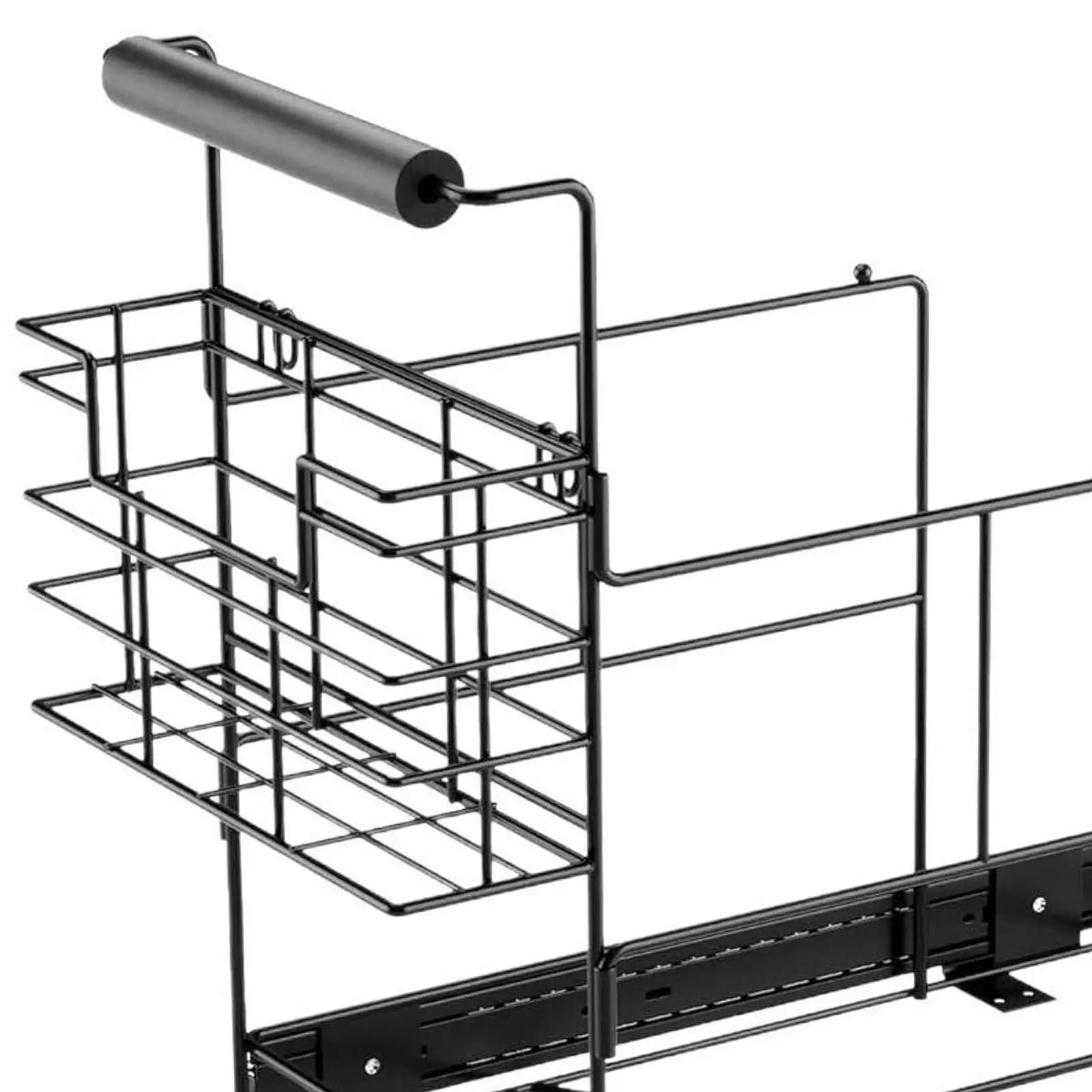 Pull Out Trash Can Cabinet Organizer Sliding Storage Rack Multipurpose Frame Accessory for Kitchen Cabinet Bin Not Included