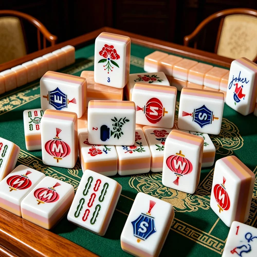 Nuovo Set di Lusso da 160 Pezzi di Mahjong Americano con Finitura Perlata, Set da Gioco Portatile in Acrilico a 4 Strati per Casa, Feste e Regali