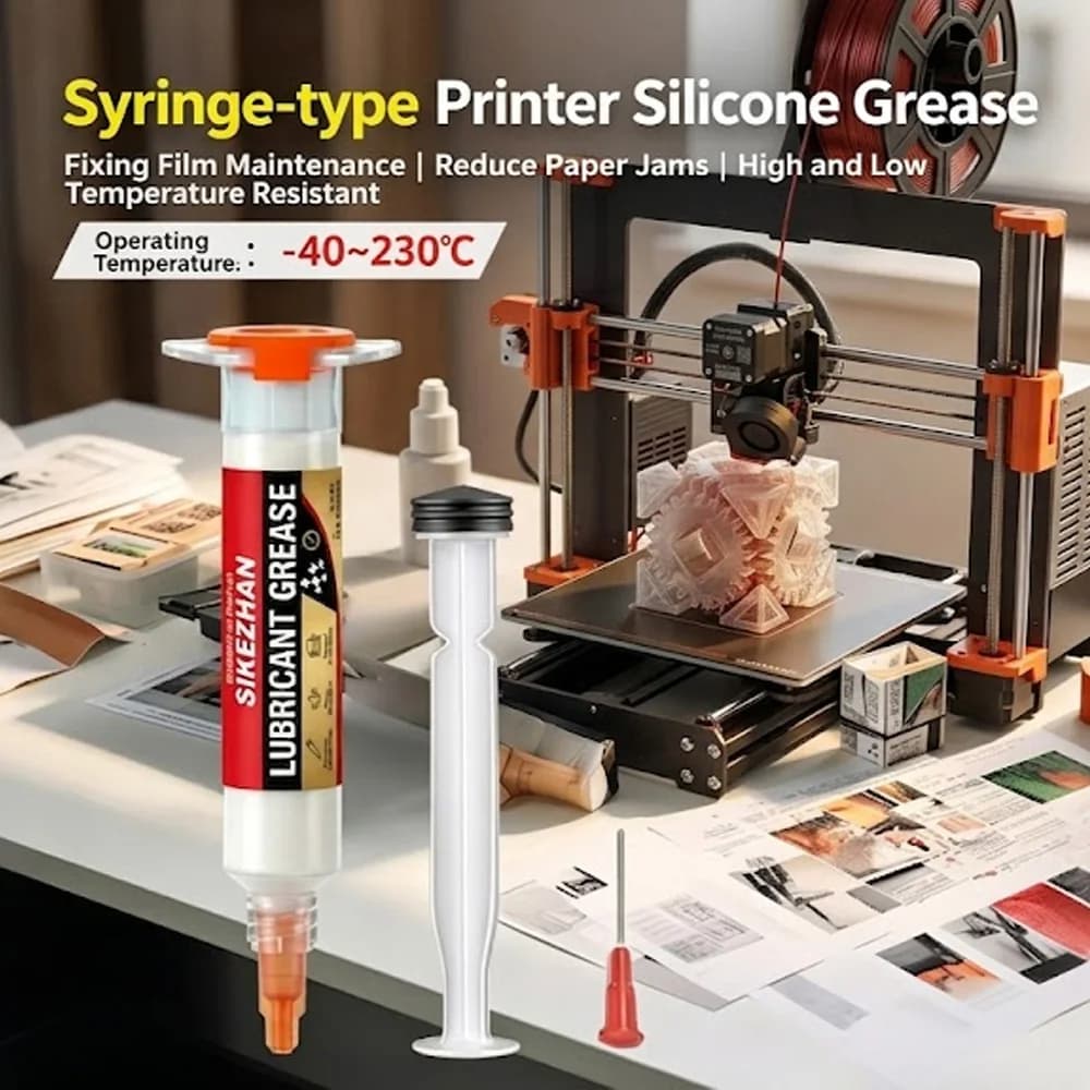 Lubrificante Sintetico per Stampanti 3D 10g, Olio per Guide Lineari e Cuscinetti a Vite, Riduce il Rumore, Movimento Fluido SIKEZHAN