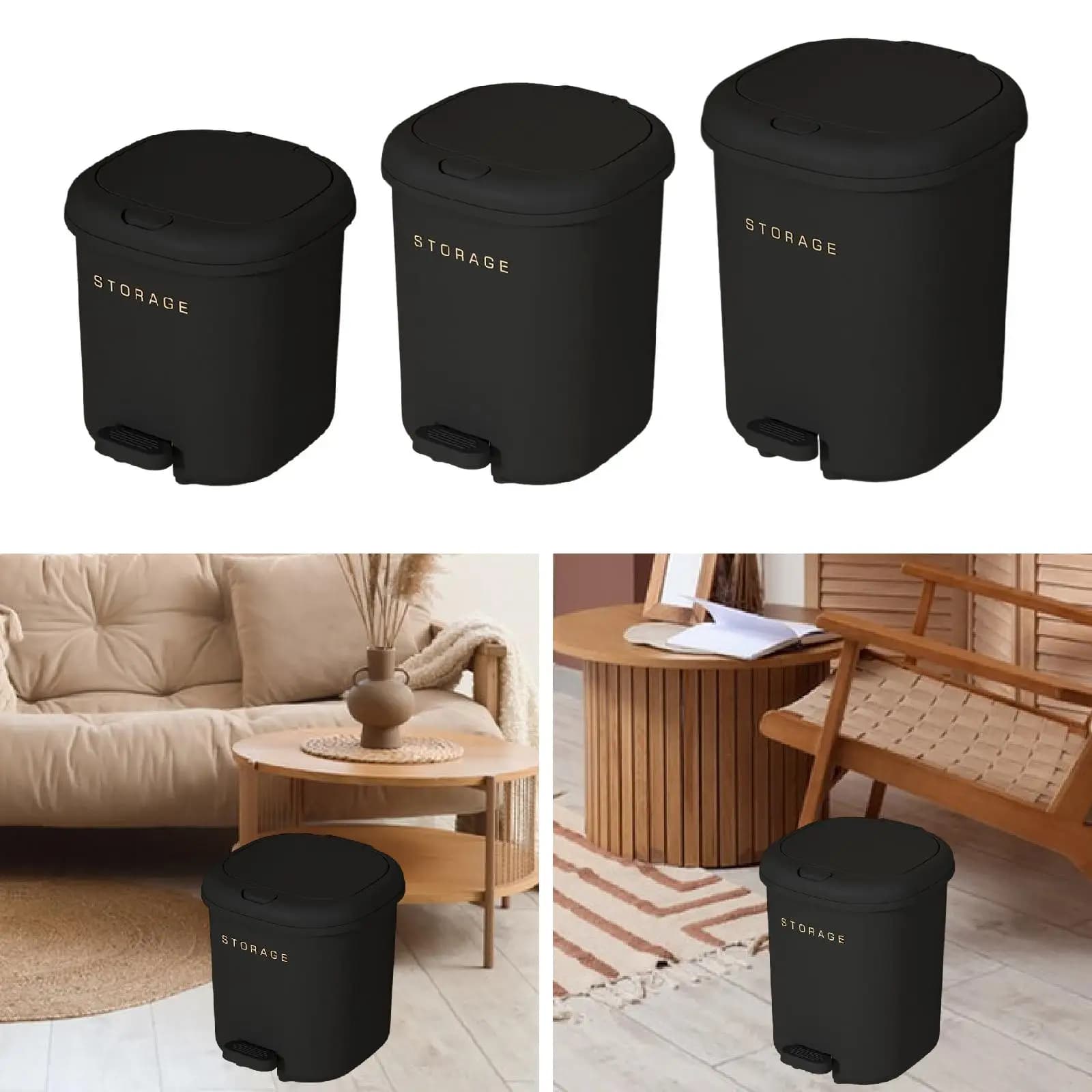 Tipo di pressa/Pottura sul pattumiera Bagno Bagno Cucina versatile Pattumiera per ufficio con coperchio Cestino per rifiuti Bidone della spazzatura con pedale