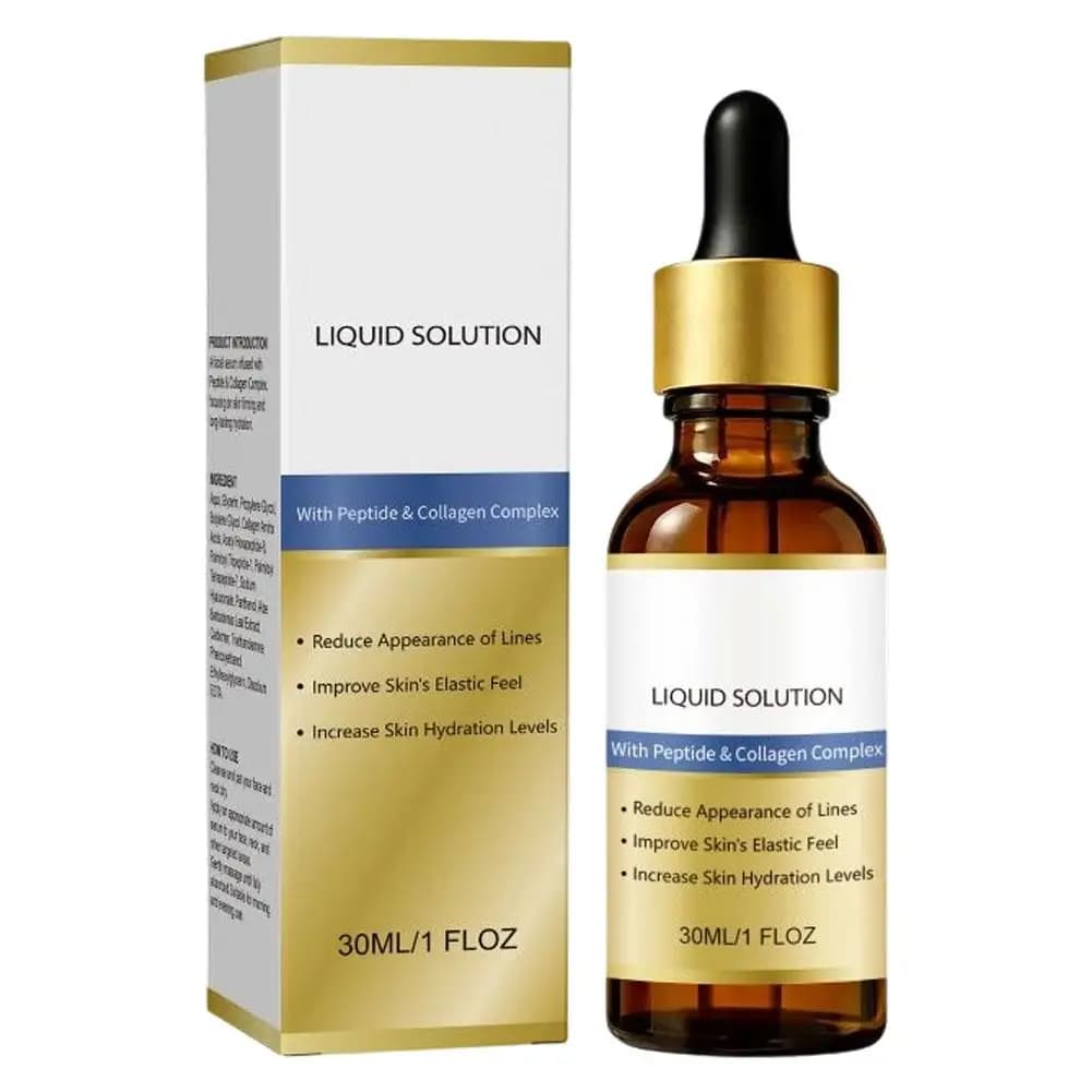 Siero al Collagene Peptidico in Soluzione Liquida 30ml, Assorbimento Rapido, Anti-Invecchiamento, Olio Idratante per il Viso, per la Cura della Pelle