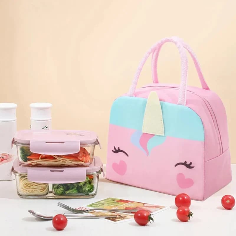 Borsa Bento 3D Tridimensionale, Simpatica Borsa Bento a Cartone Animato, Borsa Pranzo, Borsa a Mano, Borsa Termica per Conservazione, Borsa Porta Pranzo in Tela, Borsa Frigo