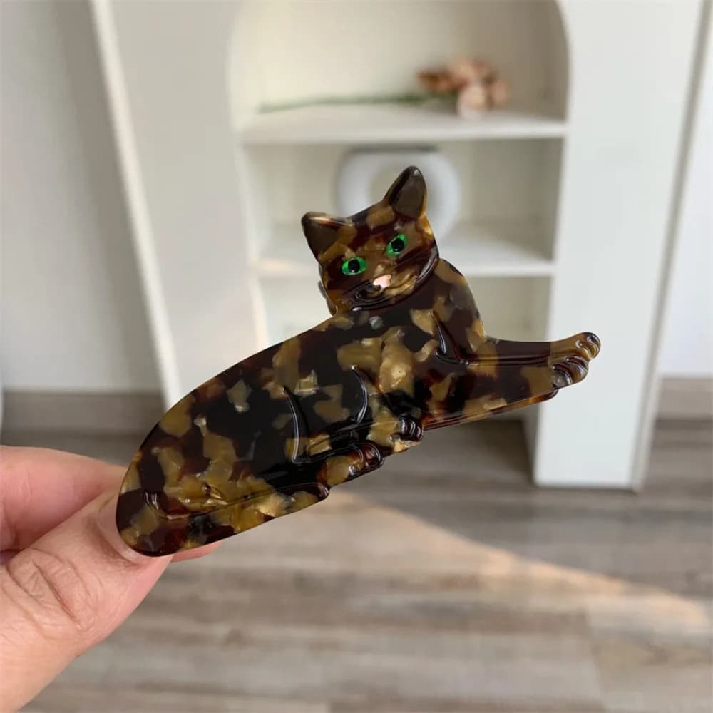 Acetic Acid Acetate Cat Hair Claw Korean Style Headdress Kitten Claw Clip Cartoon Hair Accessories Animal Shark Clip Daily