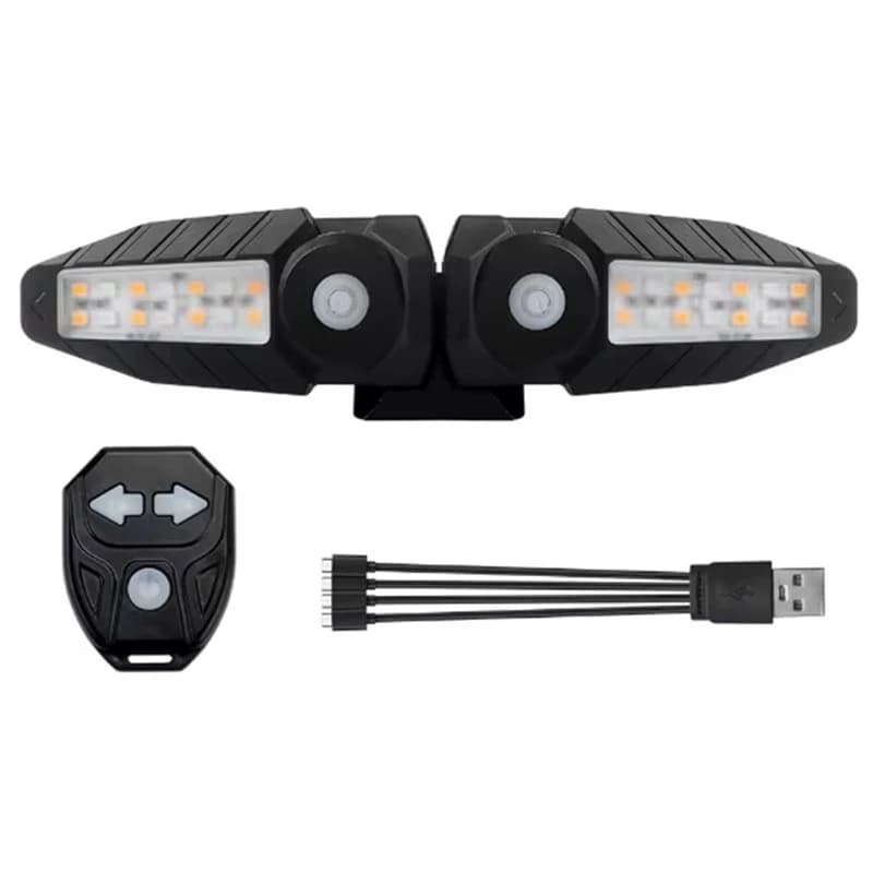 CGDS-USB Rechargeable Bicycle Remote Control Turn Signal Lamp Taillight Projection Riding Light Wireless Night Light Bike Light