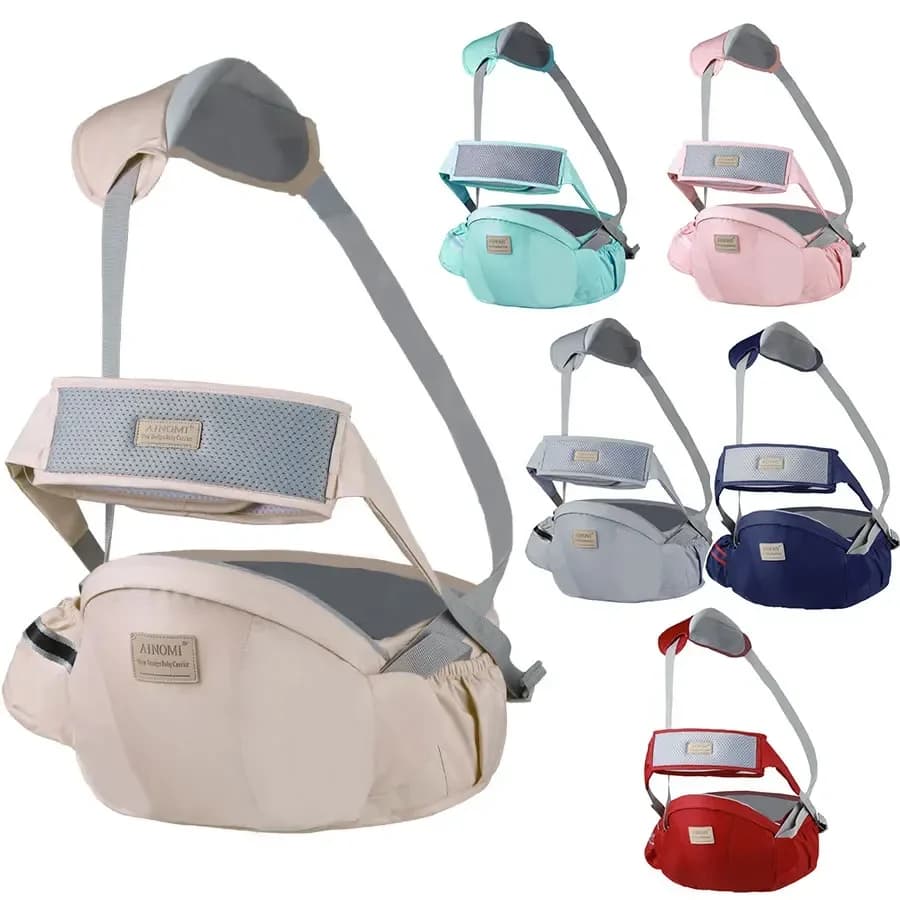 Sgabello per la vita del bambino Marsupio per seggiolino per neonati Protezione per tenere il bambino antiscivolo portatile traspirante per l'estate con una spalla