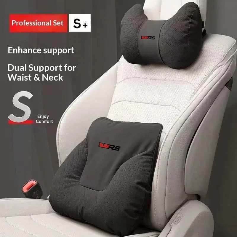 For Skoda VRS Car Headrest Neck Support Seat Lumbar Cushion Soft Neck Pillow Automobile interior Accessories