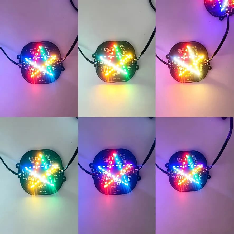 LED Module Pentagram 12V RGB Multicolour Flowing Light IP66 Waterproof Colorful Lamp For Bar Party Holiday Decoration