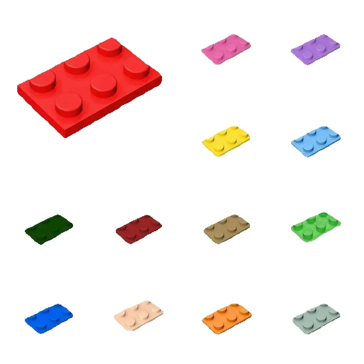 50pcs 3021 Plate 2x3 Dot Bricks Toys For Technical Buildings Blocks Toys For Children Compatible Educational Creative DIY MOC