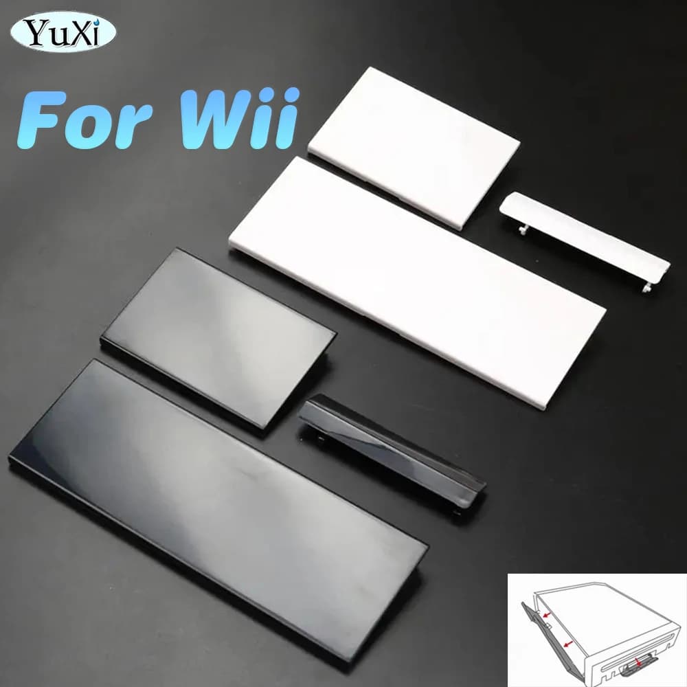 1Set Per Wii Scheda di Memoria Porta Slot Copertura 3 in 1 Guscio Protettivo Coperchio Console di Gioco Per Nintend WII Nero Bianco Parte di Ricambio
