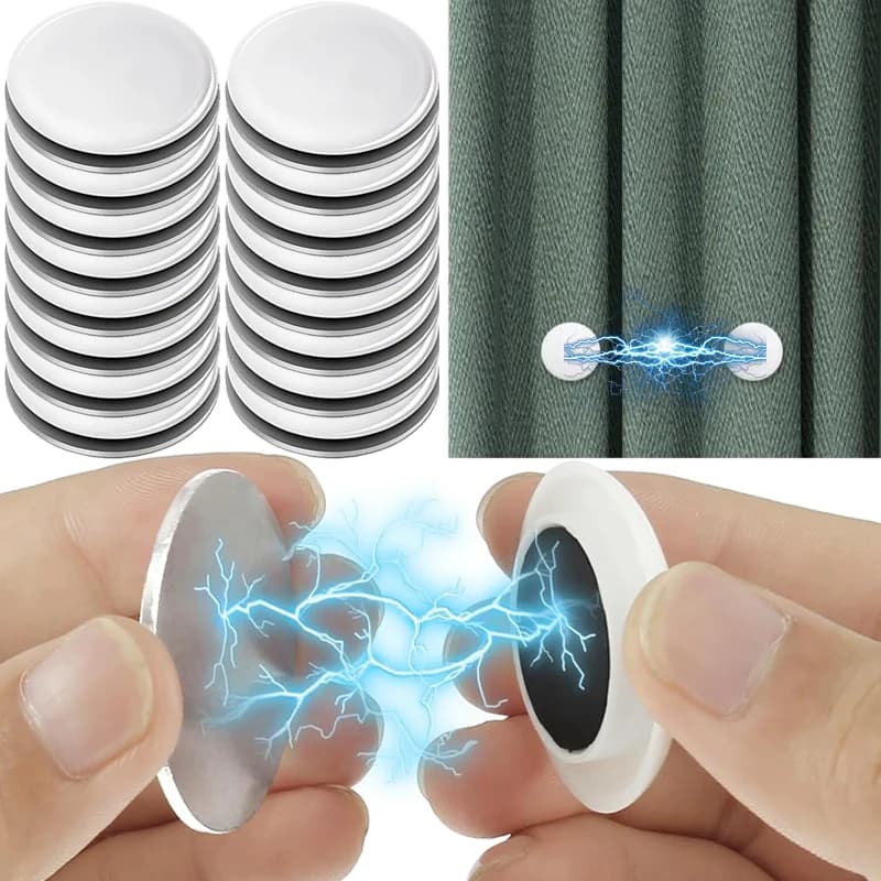 Pesi Magnetici Antivento per Tende, Magneti Riutilizzabili per Tende, Tende Doccia, Frigoriferi, Tovaglie, Bottoni Magnetici Fissanti per Drappeggi