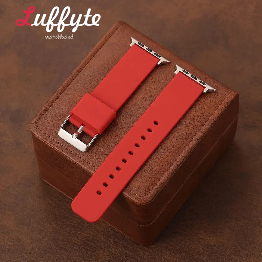 Fashion Comfortable Men Women Silicone Watchband for Apple Watch 1-11 Ultra SE 3 2 1 for iwatch 38 40 41 42 44 45 46 49mm Strap