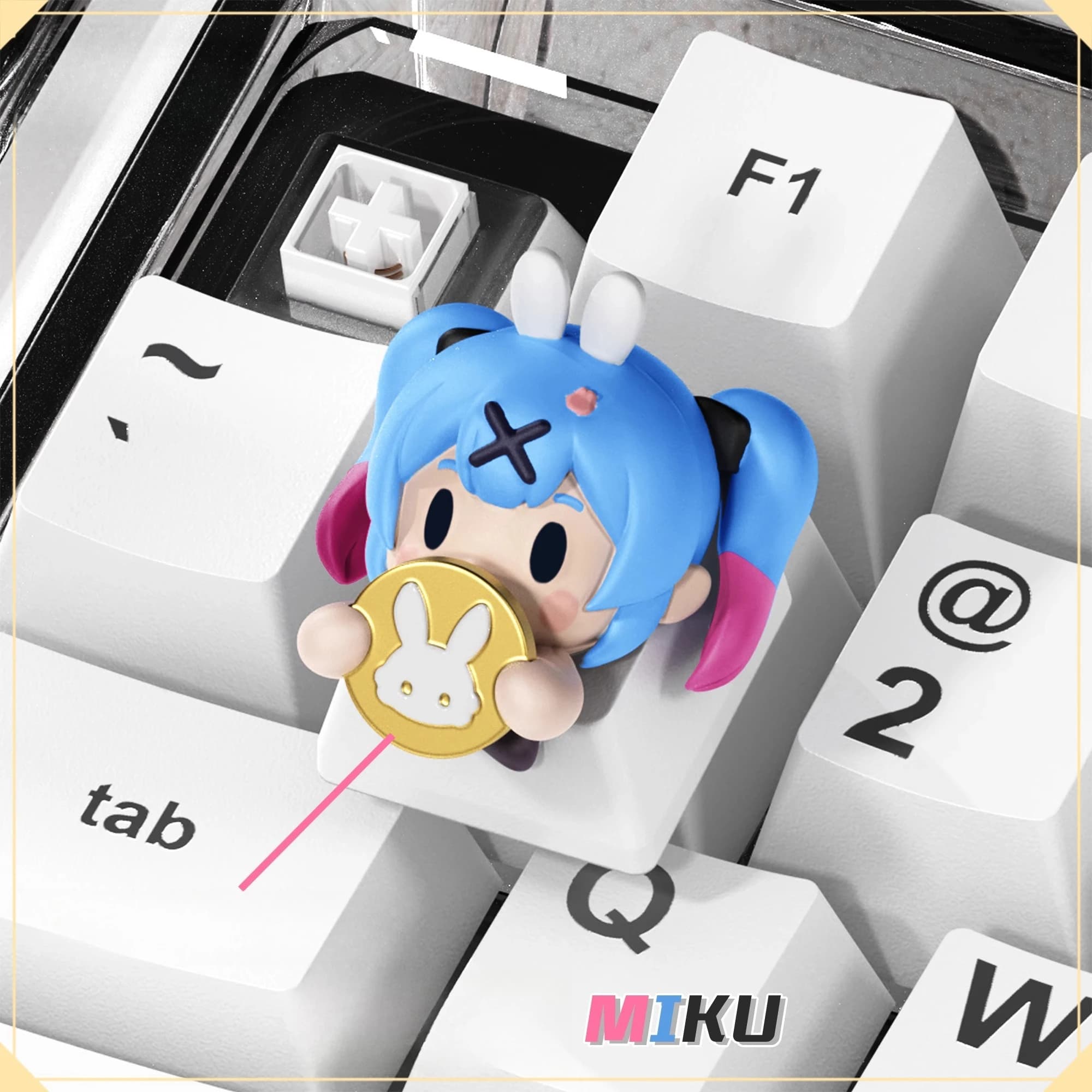 Disponibile Anime Hatsune Miku Cosplay Tastiera meccanica Keycap Anime Girl Regali periferici