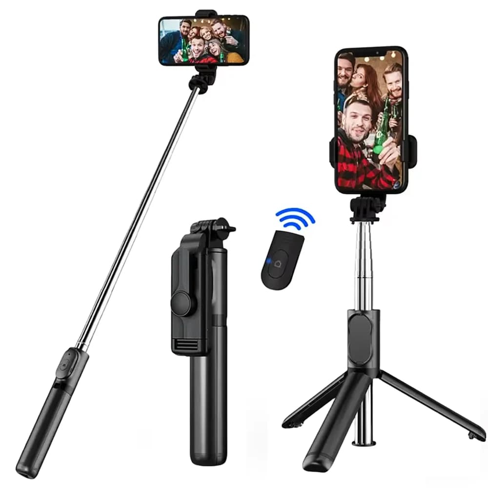 BSLIUFANG Wireless Bluetooth Selfie Stick treppiede monopiede supporto per telefono per viaggi all'aperto 3 IN 1