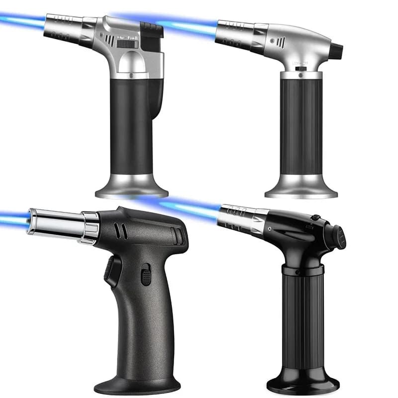 Kitchen Windproof Gas Lighter BBQ Spray Gun Torch Turbo Butane Cigar Cigarette Lighter Metal Jet Camping Survival Tool Outdoor