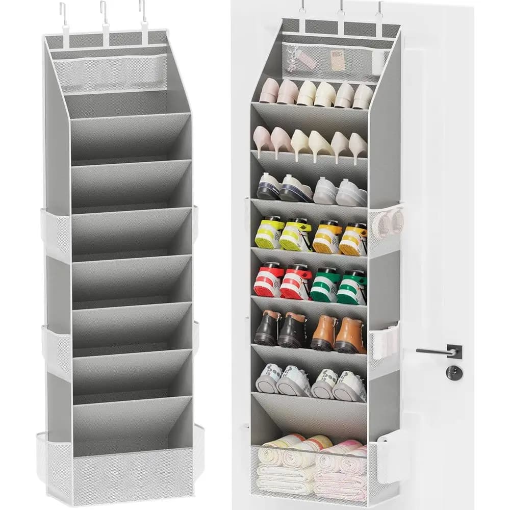 Organizzatore per Scarpe da Appendere alla Porta, Portascarpe da Armadio con Grandi Tasche Profonde, Contiene 16-24 Paia di Sneakers, Sandali