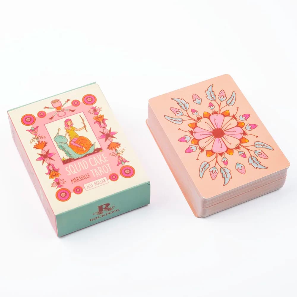 Squid Cake Tarot 78-Card Deck Board Game Quirky Knight Creatures Colorful Design 8.9x6.3cm