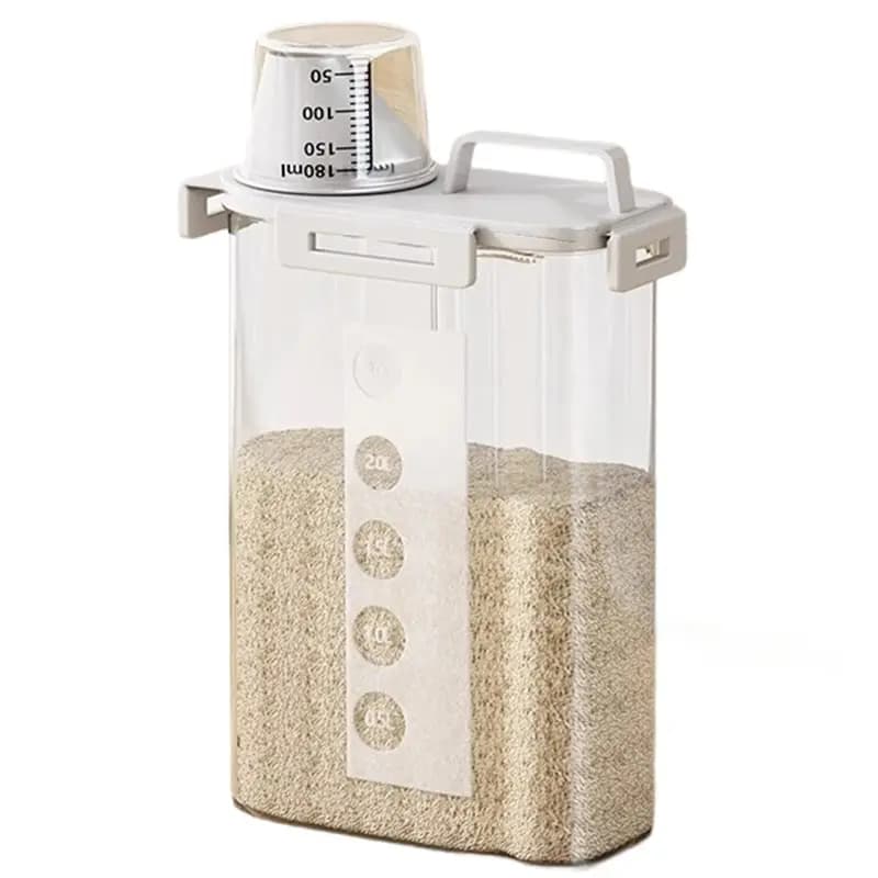 AB35-Pet Food Dispenser, Airtight Rice Storage Container- Versatile Design For Home& Garden