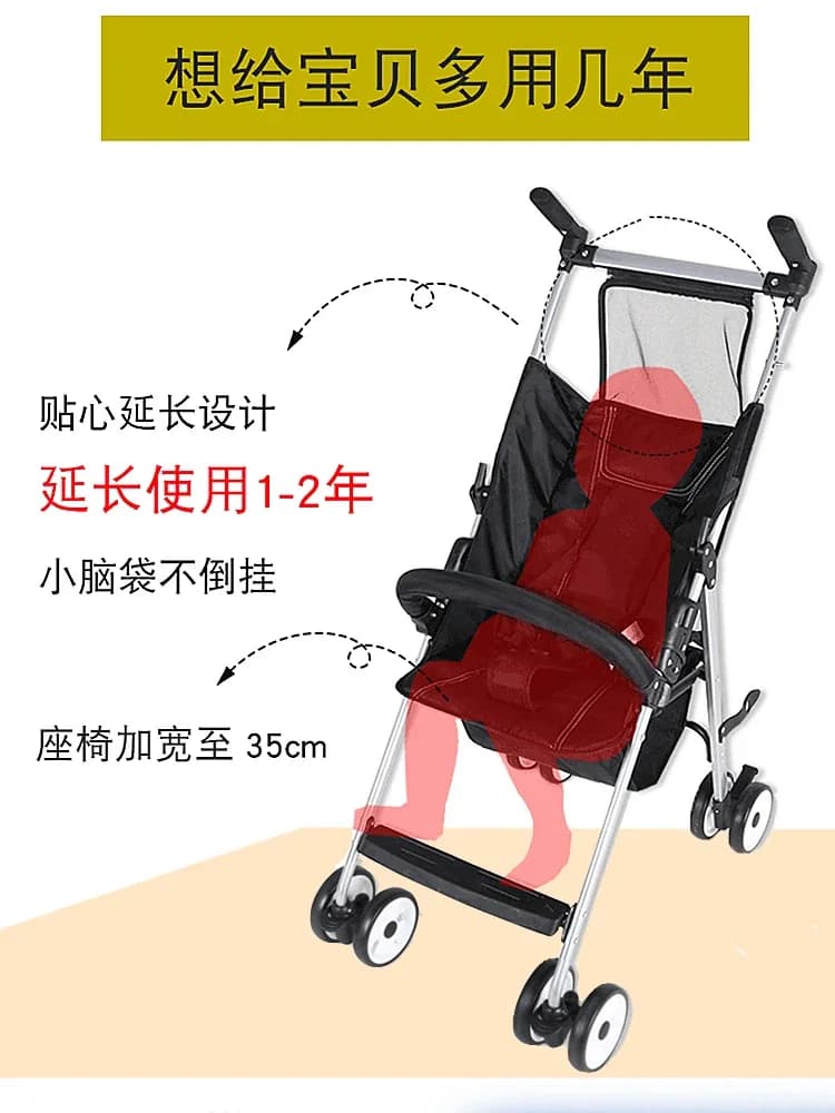 EG435: Passeggino pieghevole ultraleggero, passeggino convertibile Sit-and-Lie | Passeggino compatto per bambini, carrozzina da viaggio leggera