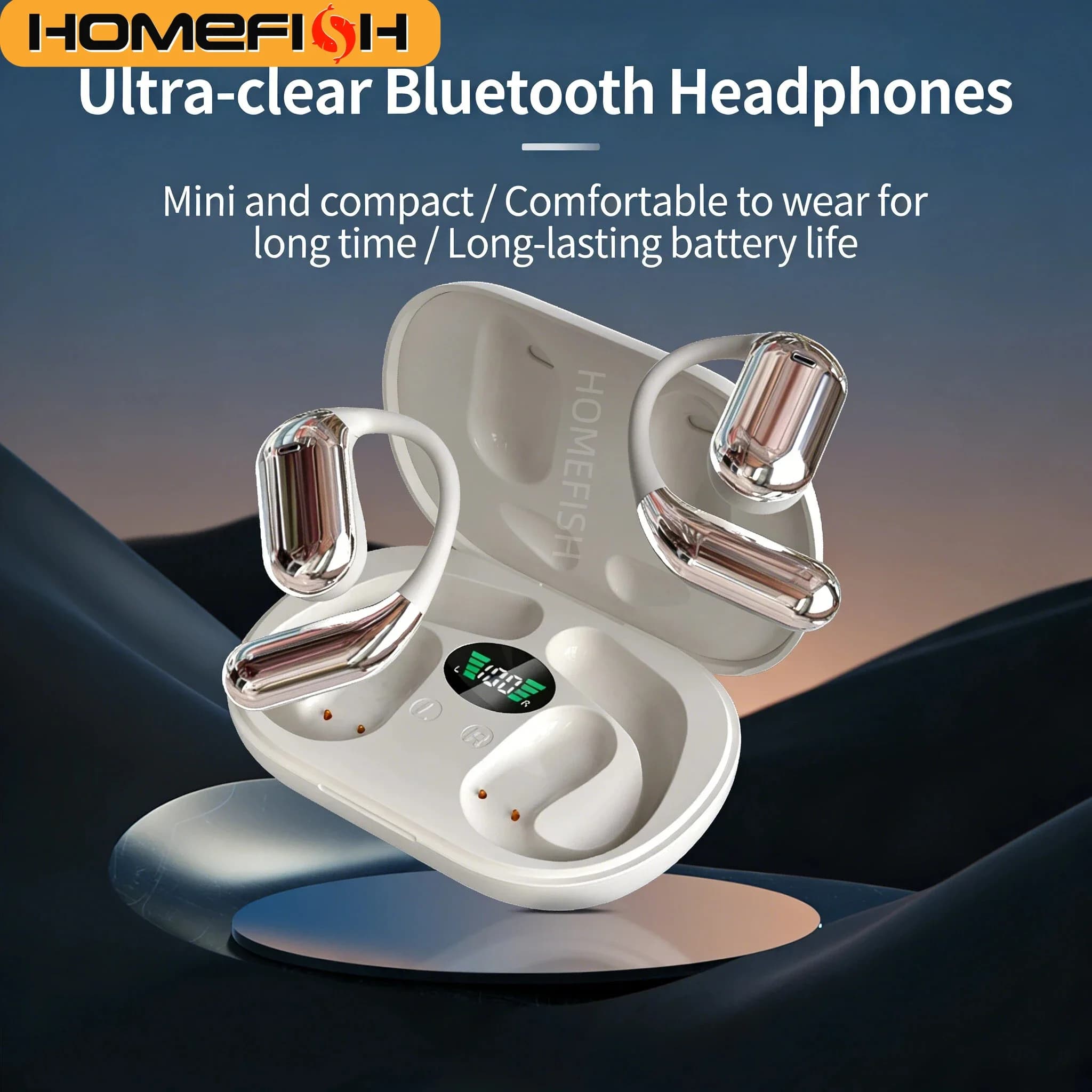 HOMEFISH Q16 Auricolari Traduttore AI 3-in-1, 144 Lingue, Cancellazione del Rumore, Cuffie BT5.3, Traduzione Istantanea Vocale Intelligente in Tempo Reale