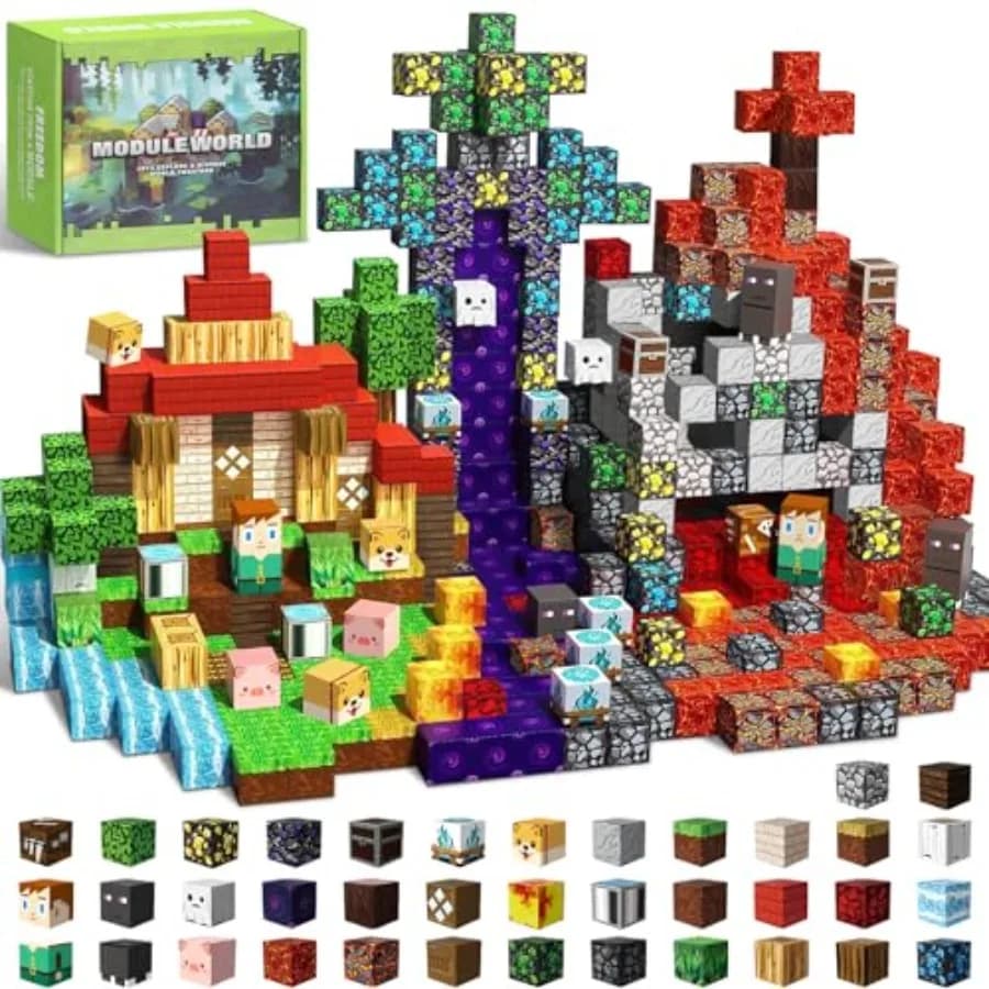 Blocchi Magnetici da 0,8 Pollici, Giocattoli di Costruzione Magnetici per Bambini e Bambine dai 3 ai 10 Anni, Cubi Magnetici, Gioco di Piastrelle Magnetiche STE