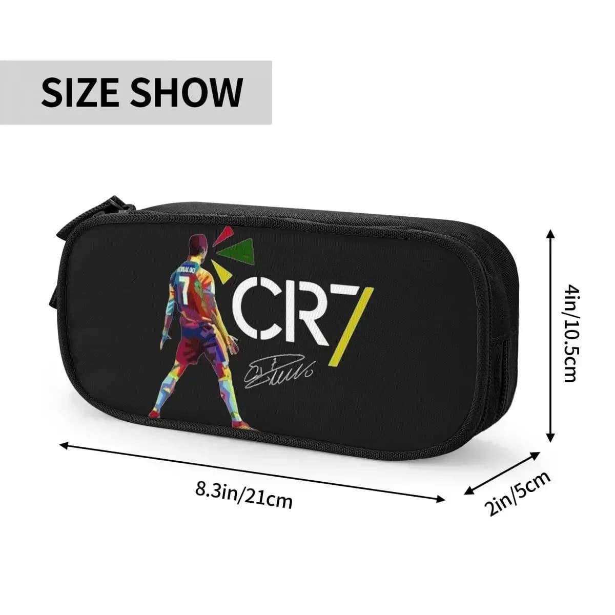 Fashionable pencil pencil holder Box for stationery with football Ronaldo Astuccio for pencils signed Astuccio for pens for large students for student school