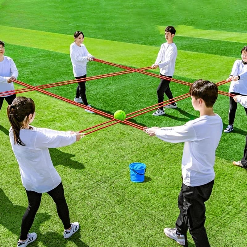 Teamwork Game Pull Rope Track Catch the Ball Team Building Game parent-child interaction collaboration Multiplayer outdoor sports